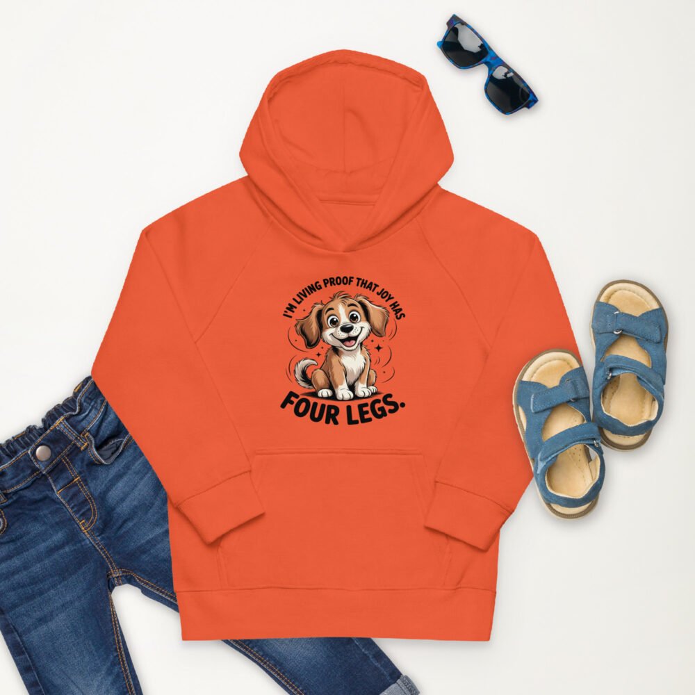 Joy Has Four Legs- Kids eco hoodie