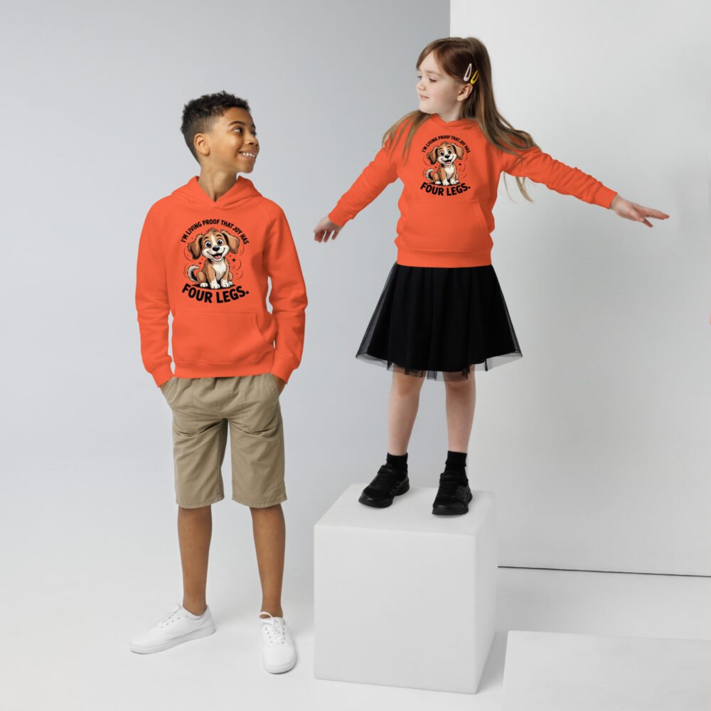 Joy Has Four Legs- Kids eco hoodie