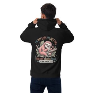 I'M Not Lazy- Unisex eco raglan hoodie
