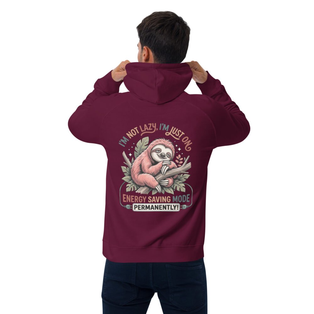 I'M Not Lazy- Unisex eco raglan hoodie