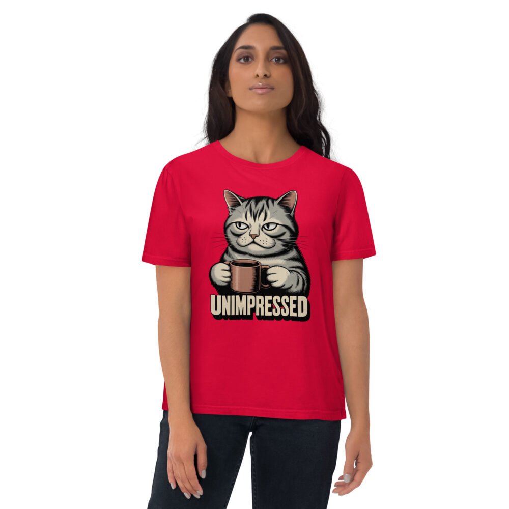 unisex-organic-cotton-creator-2.0-t-shirt-red-front-6ab675c7a0cf4.jpg Unimpressed- Unisex Organic Cotton T-Shirt