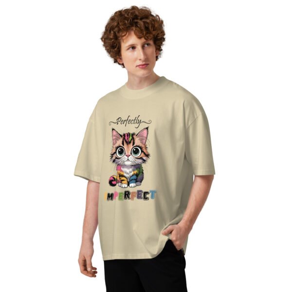 Perfectly Imperfect- Unisex organic oversized high neck t-shirt