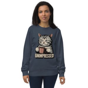 unisex-organic-sweatshirt-french-navy-front-6ab7a549d1df2.jpg Unimpressed- Unisex organic sweatshirt