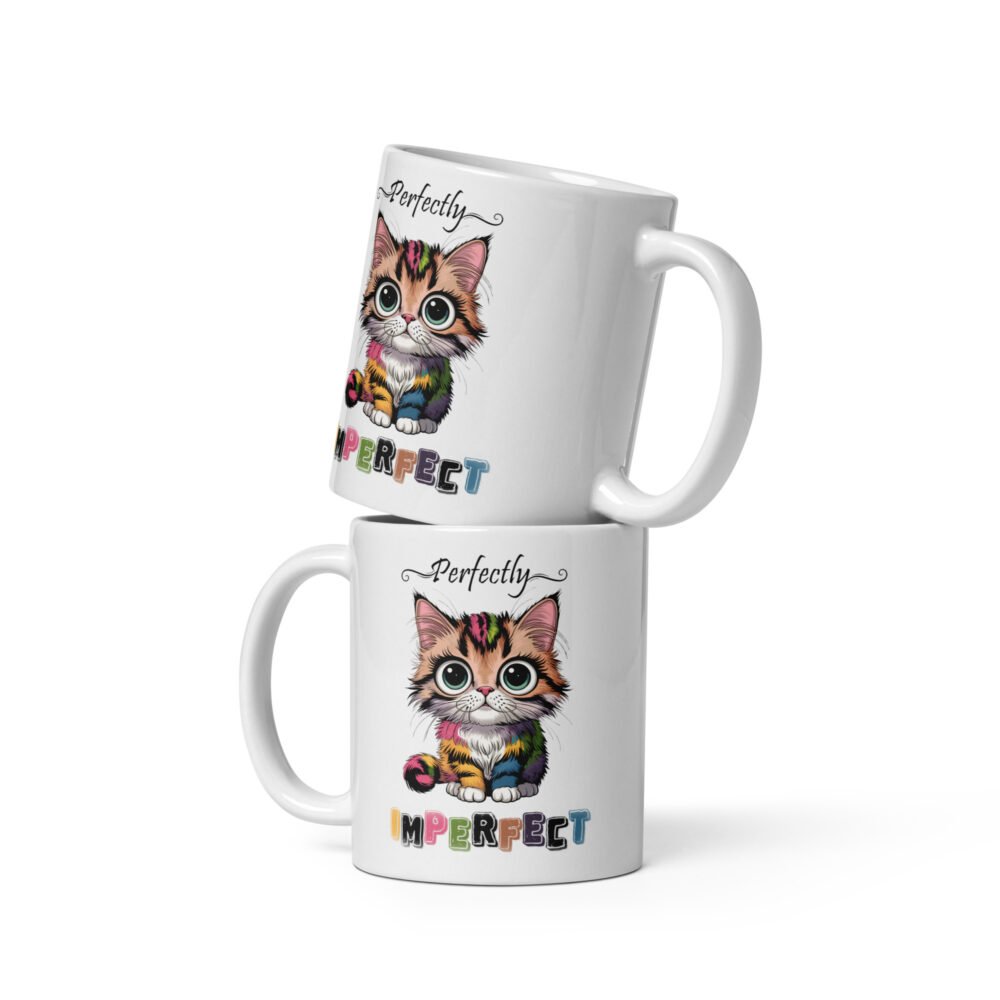 Perfectly Imperfect- White glossy mug