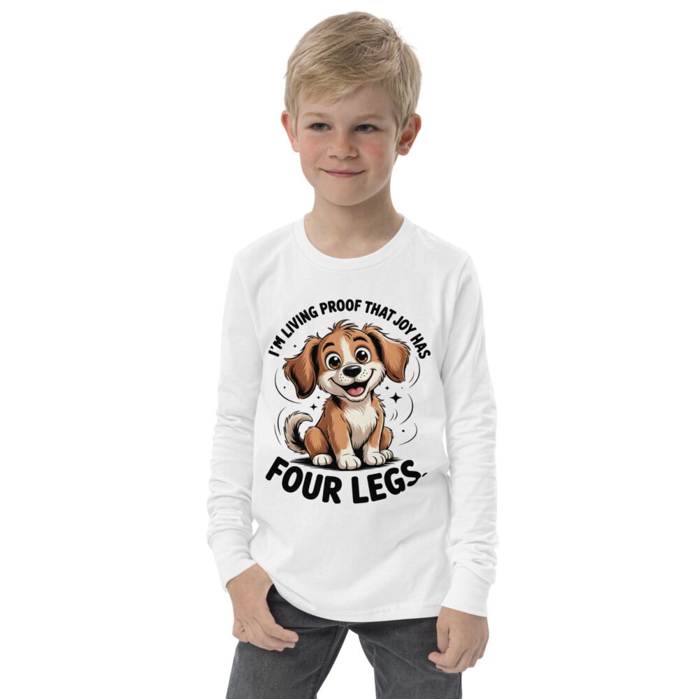 Joy Has Four Legs- Youth long sleeve tee