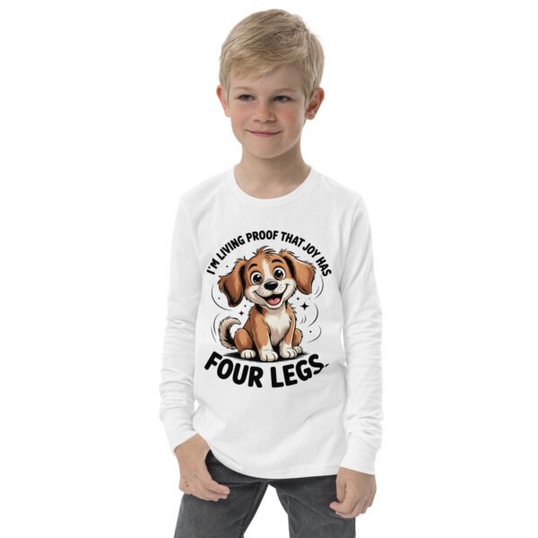 Joy Has Four Legs- Youth long sleeve tee