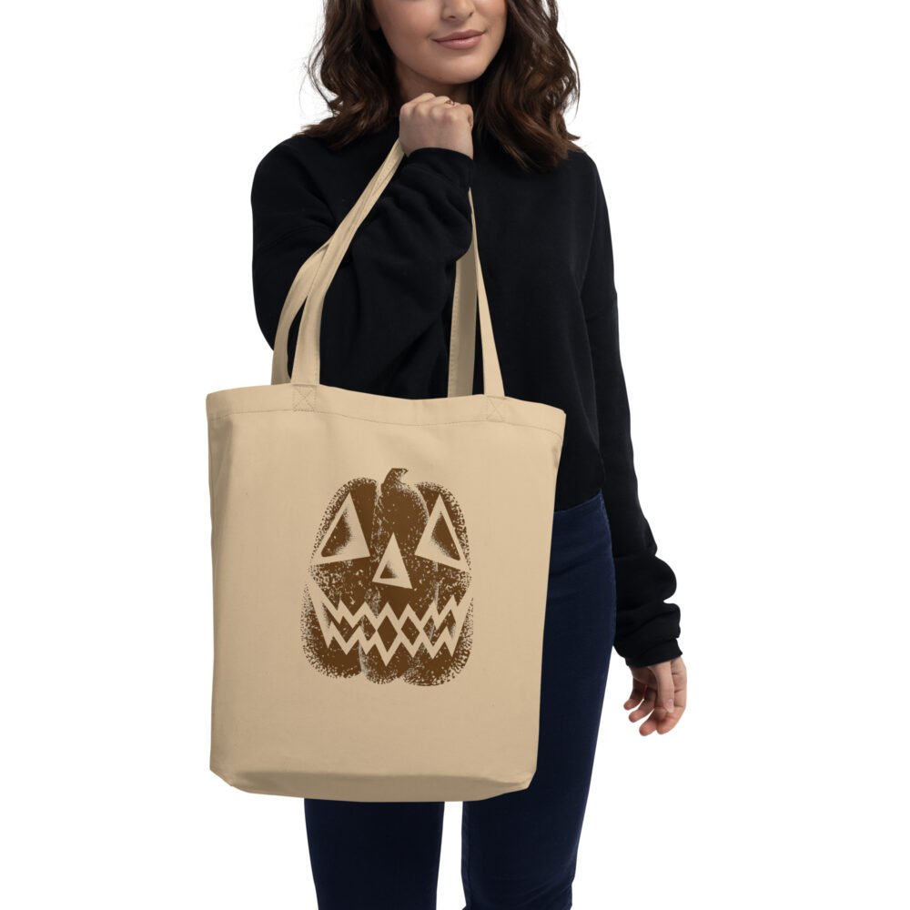 Vintage Distressed Jack-o'-Lantern Face- Eco Tote Bag