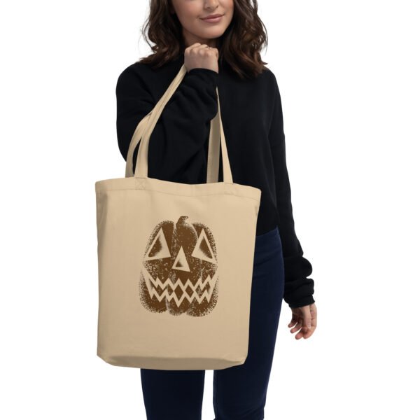 Vintage Distressed Jack-o'-Lantern Face- Eco Tote Bag