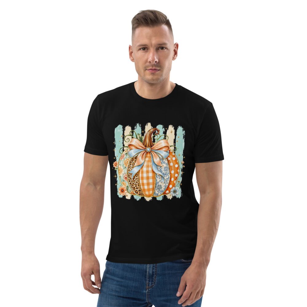 Coquette Pumpkin Shirt, Striped Glitter Pumpkin T-Shirt, Floral Leopard Plaid Polka Dot-Unisex Organic Cotton Creator 2.0 T-Shirt