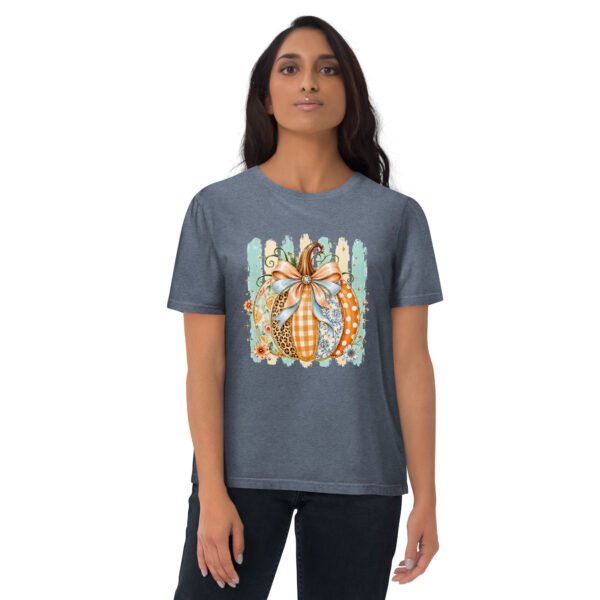 Coquette Pumpkin Shirt, Striped Glitter Pumpkin T-Shirt, Floral Leopard Plaid Polka Dot-Unisex Organic Cotton Creator 2.0 T-Shirt