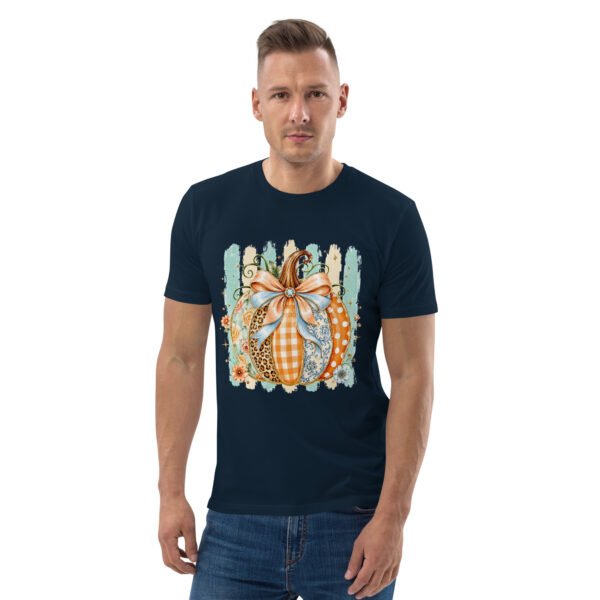 Coquette Pumpkin Shirt, Striped Glitter Pumpkin T-Shirt, Floral Leopard Plaid Polka Dot-Unisex Organic Cotton Creator 2.0 T-Shirt