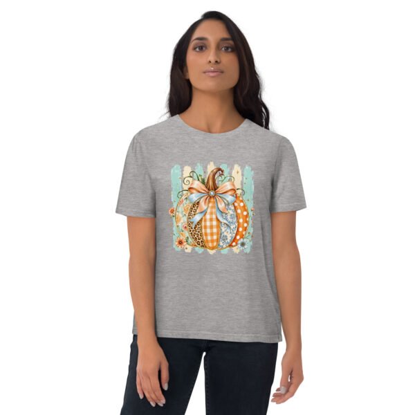 Coquette Pumpkin Shirt, Striped Glitter Pumpkin T-Shirt, Floral Leopard Plaid Polka Dot-Unisex Organic Cotton Creator 2.0 T-Shirt