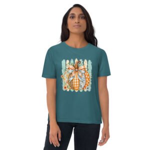 Coquette Pumpkin Shirt, Striped Glitter Pumpkin T-Shirt, Floral Leopard Plaid Polka Dot-Unisex Organic Cotton Creator 2.0 T-Shirt
