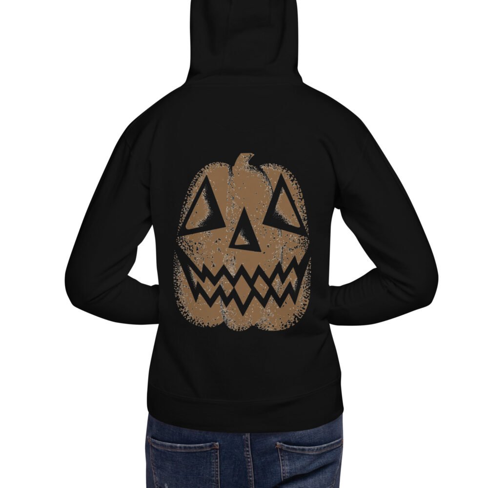 unisex-premium-pullover-hoodie-black-back-6ac7846726cbc.jpg Vintage Distressed Jack-o'-Lantern Face- Unisex Hoodie