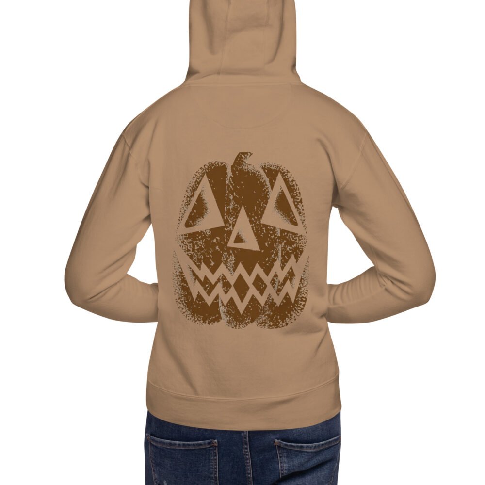 unisex-premium-pullover-hoodie-latte-back-6ac7846726e69.jpg Vintage Distressed Jack-o'-Lantern Face- Unisex Hoodie
