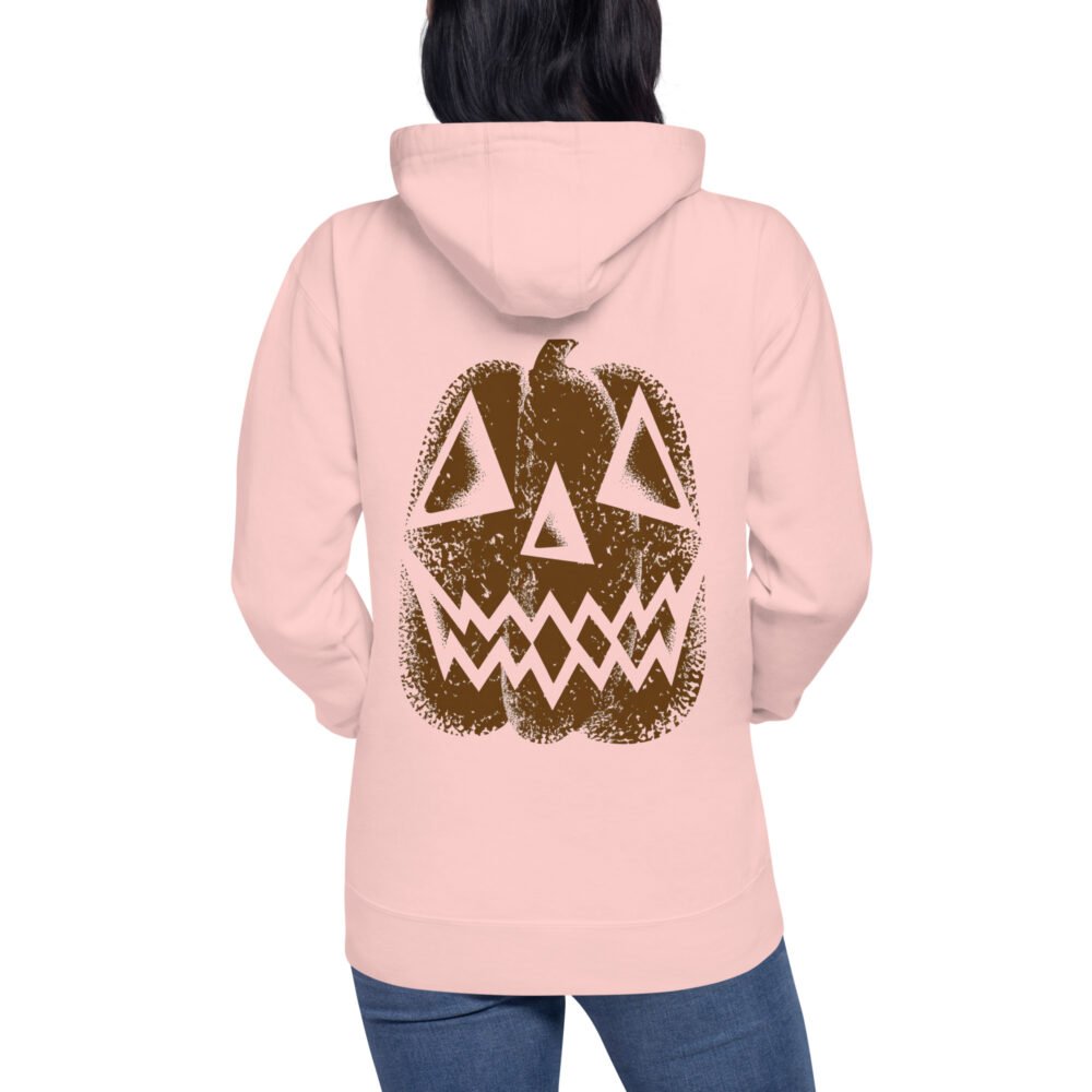unisex-premium-pullover-hoodie-light-pink-back-6ac7846726165.jpg Vintage Distressed Jack-o'-Lantern Face- Unisex Hoodie